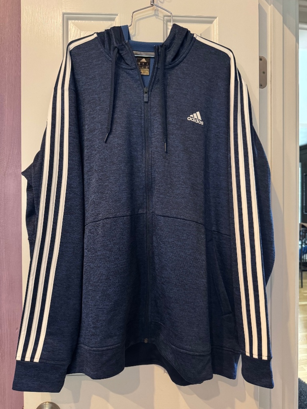 Men’s Adidas sweatshirt, XXL, dark blue, excellent condition